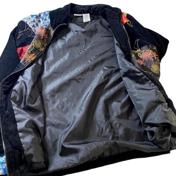 White Stag Embroidered Patchwork Zip Front Jacket Women's Sz XL Artsy‎ Boho - Picture 8 of 11